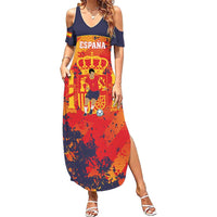 Spain 2026 Football Custom Summer Maxi Dress Espana La Roja Grunge Style