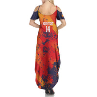 Spain 2026 Football Custom Summer Maxi Dress Espana La Roja Grunge Style