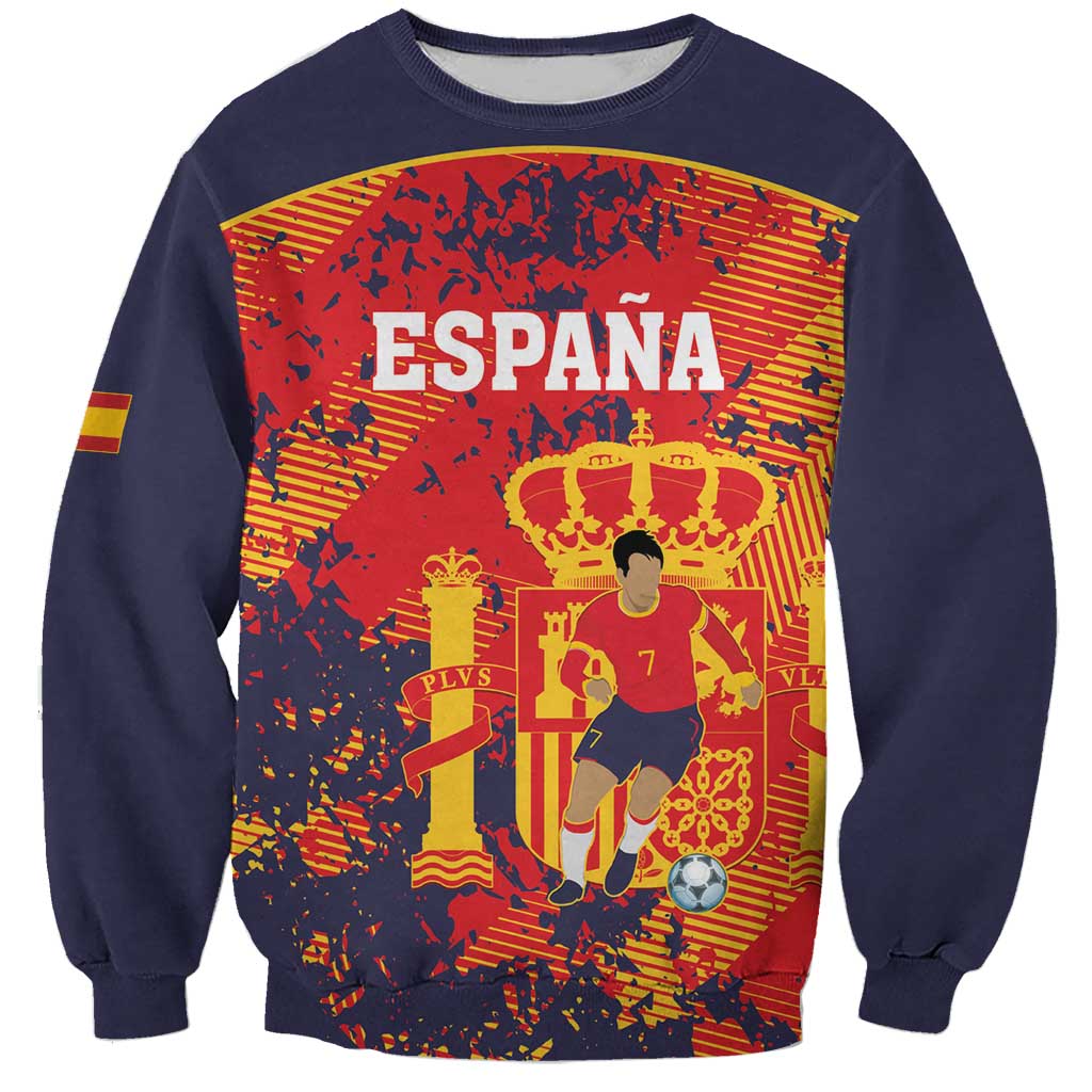 Spain 2026 Football Custom Sweatshirt Espana La Roja Grunge Style