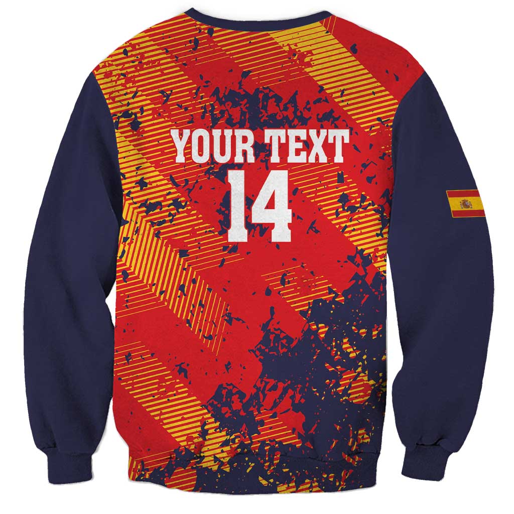 Spain 2026 Football Custom Sweatshirt Espana La Roja Grunge Style