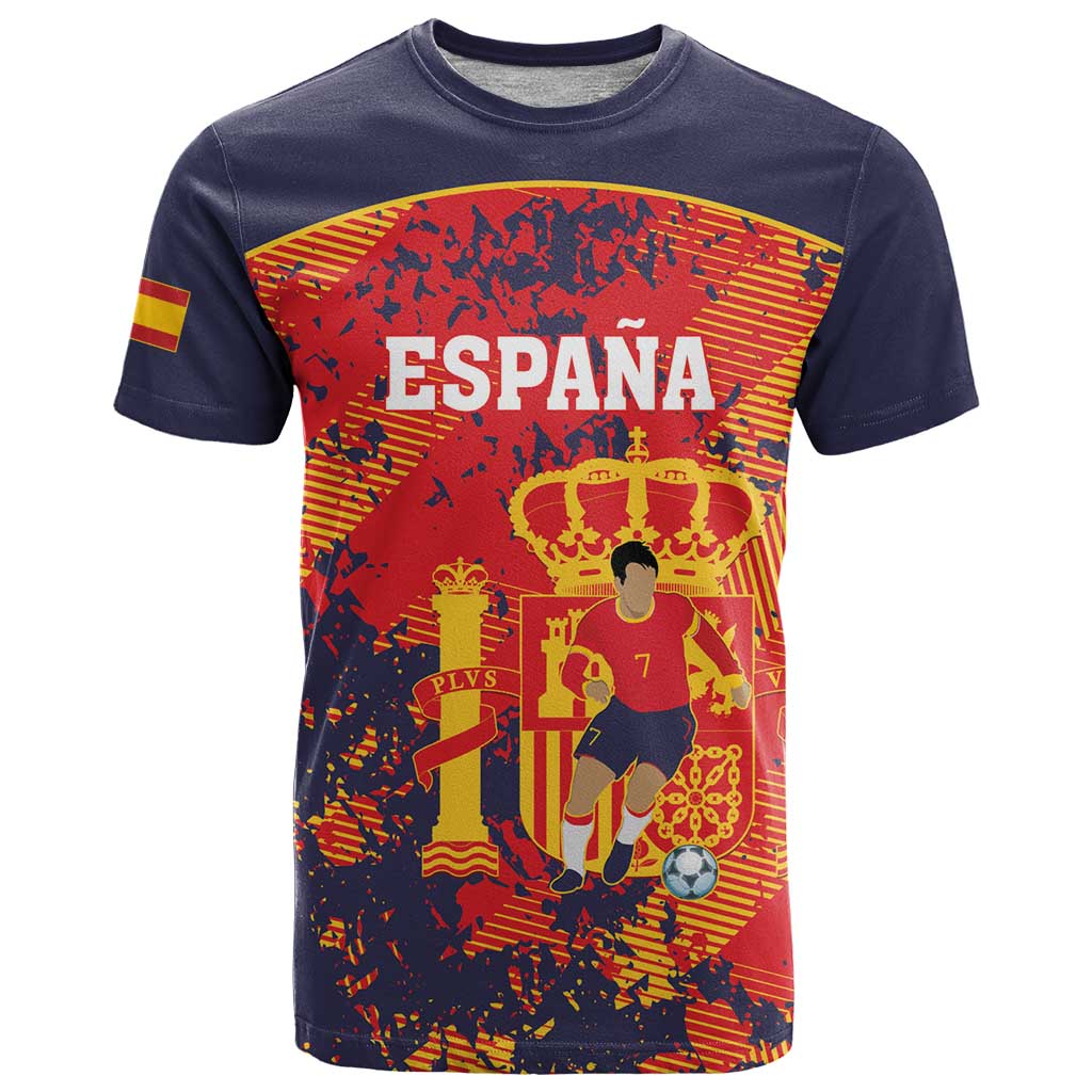 Spain 2026 Football Custom T Shirt Espana La Roja Grunge Style
