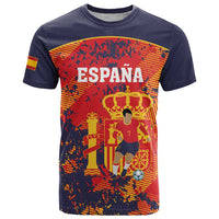 Spain 2026 Football Custom T Shirt Espana La Roja Grunge Style