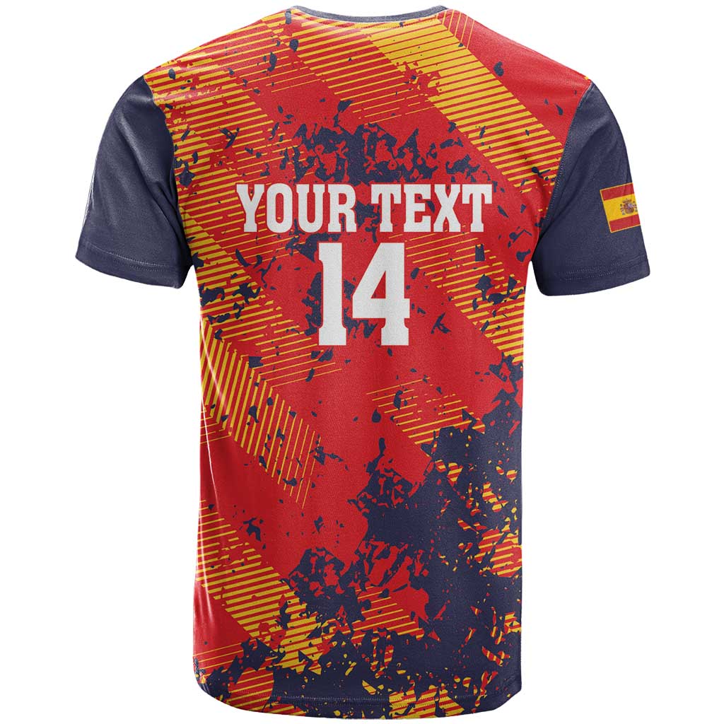 Spain 2026 Football Custom T Shirt Espana La Roja Grunge Style