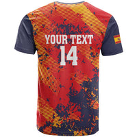 Spain 2026 Football Custom T Shirt Espana La Roja Grunge Style