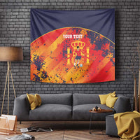 Spain 2026 Football Custom Tapestry Espana La Roja Grunge Style