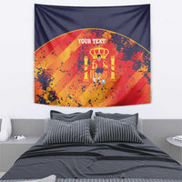 Spain 2026 Football Custom Tapestry Espana La Roja Grunge Style