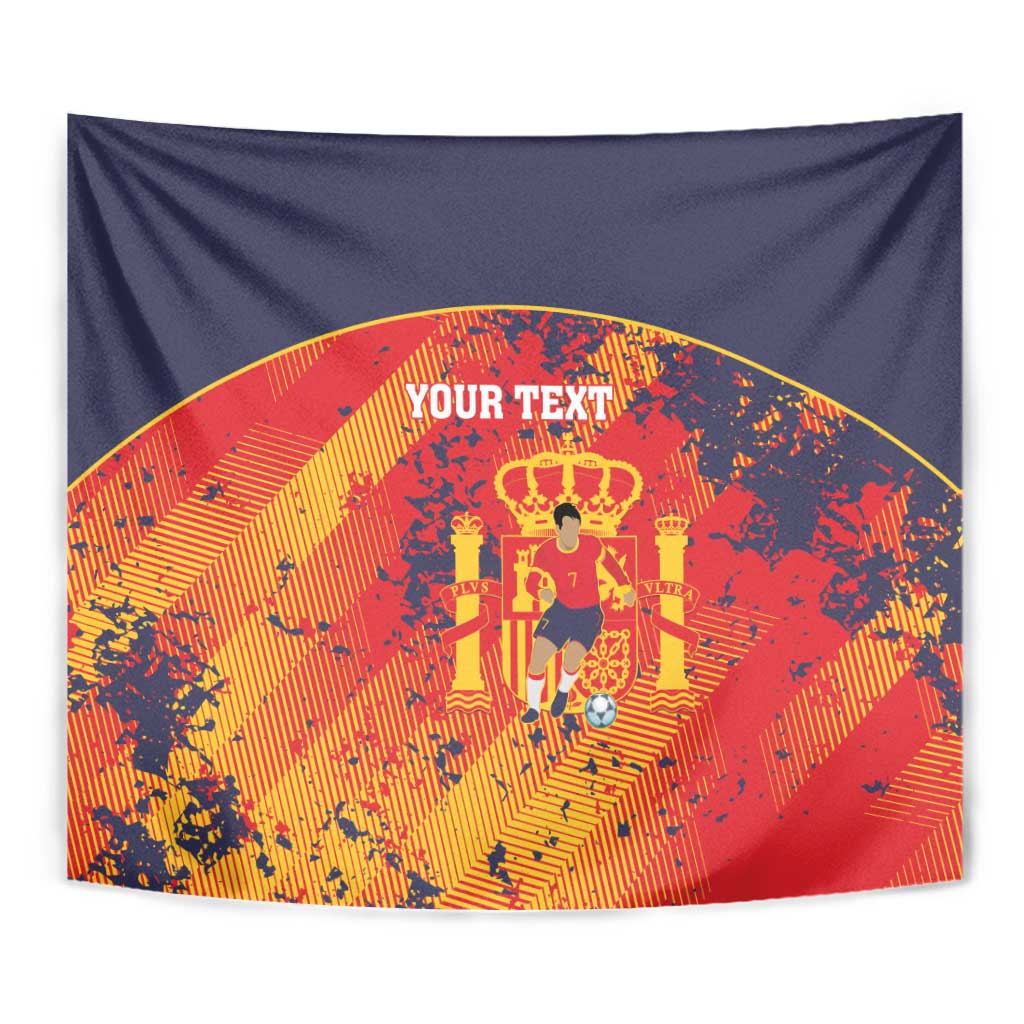 Spain 2026 Football Custom Tapestry Espana La Roja Grunge Style