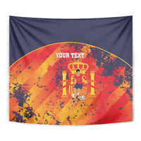 Spain 2026 Football Custom Tapestry Espana La Roja Grunge Style