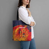 Spain 2026 Football Custom Tote Bag Espana La Roja Grunge Style