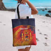 Spain 2026 Football Custom Tote Bag Espana La Roja Grunge Style