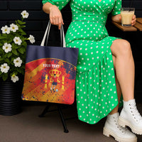 Spain 2026 Football Custom Tote Bag Espana La Roja Grunge Style