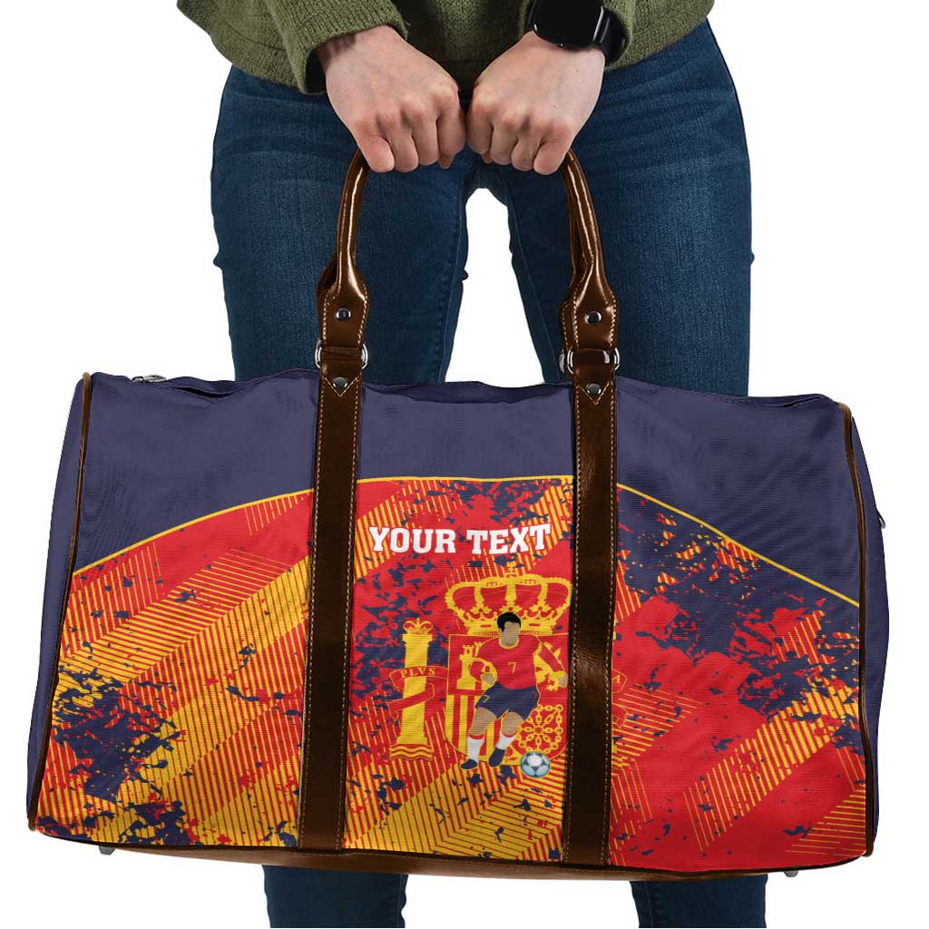 Spain 2026 Football Custom Travel Bag Espana La Roja Grunge Style