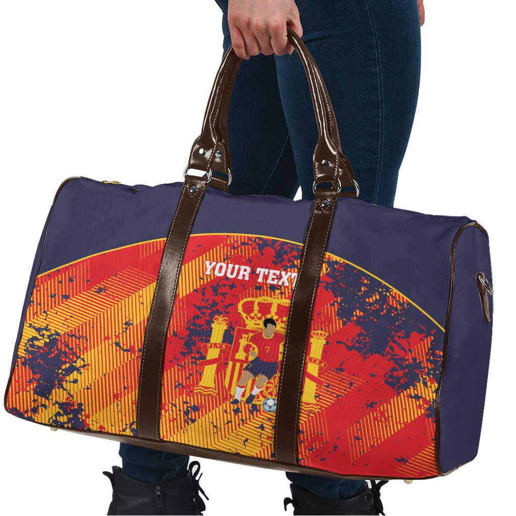 Spain 2026 Football Custom Travel Bag Espana La Roja Grunge Style