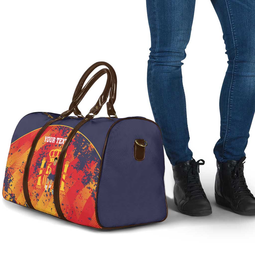 Spain 2026 Football Custom Travel Bag Espana La Roja Grunge Style