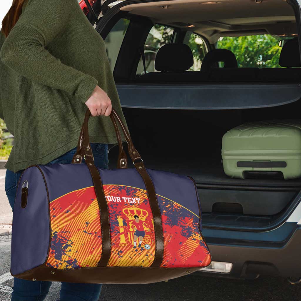 Spain 2026 Football Custom Travel Bag Espana La Roja Grunge Style