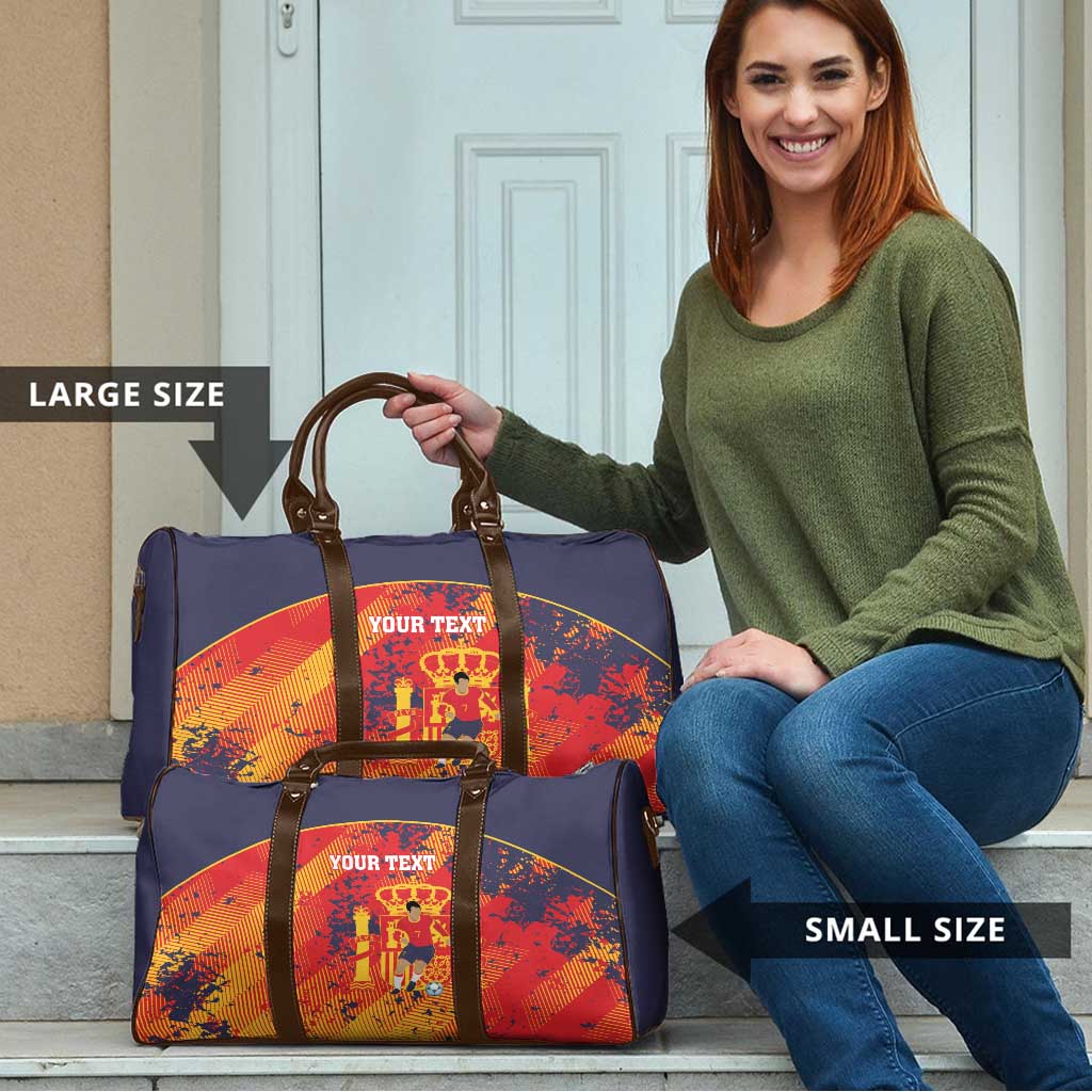 Spain 2026 Football Custom Travel Bag Espana La Roja Grunge Style
