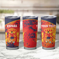 Spain 2026 Football Custom Tumbler Cup Espana La Roja Grunge Style