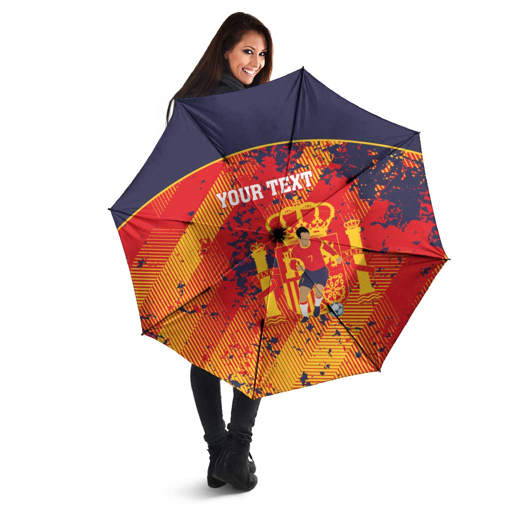 Spain 2026 Football Custom Umbrella Espana La Roja Grunge Style