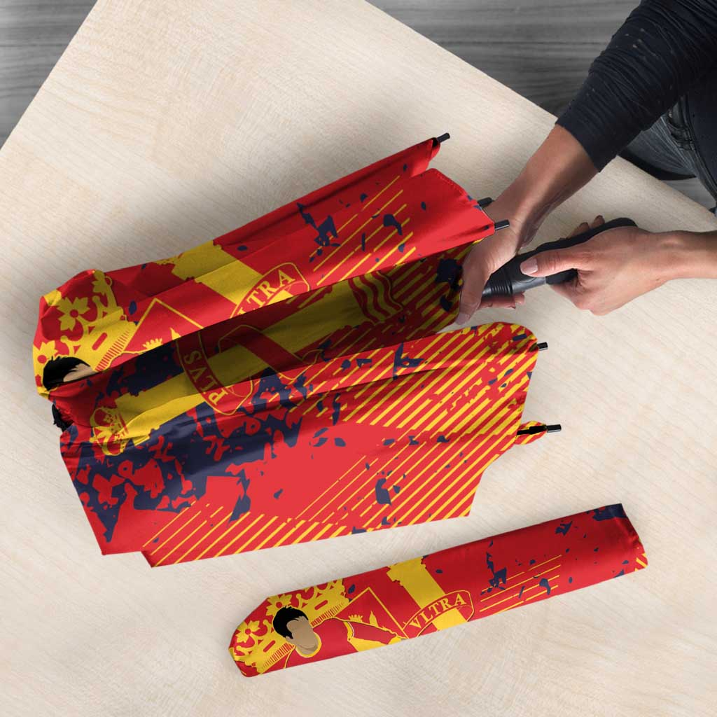 Spain 2026 Football Custom Umbrella Espana La Roja Grunge Style