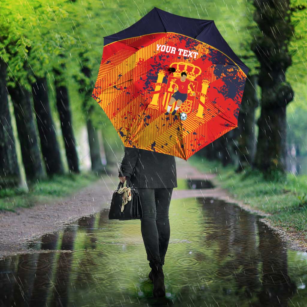 Spain 2026 Football Custom Umbrella Espana La Roja Grunge Style