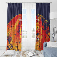 Spain 2026 Football Custom Window Curtain Espana La Roja Grunge Style