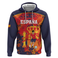 Spain 2026 Football Custom Zip Hoodie Espana La Roja Grunge Style