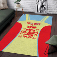 Spain 2026 Football Custom Area Rug Espana La Roja Sporty Style