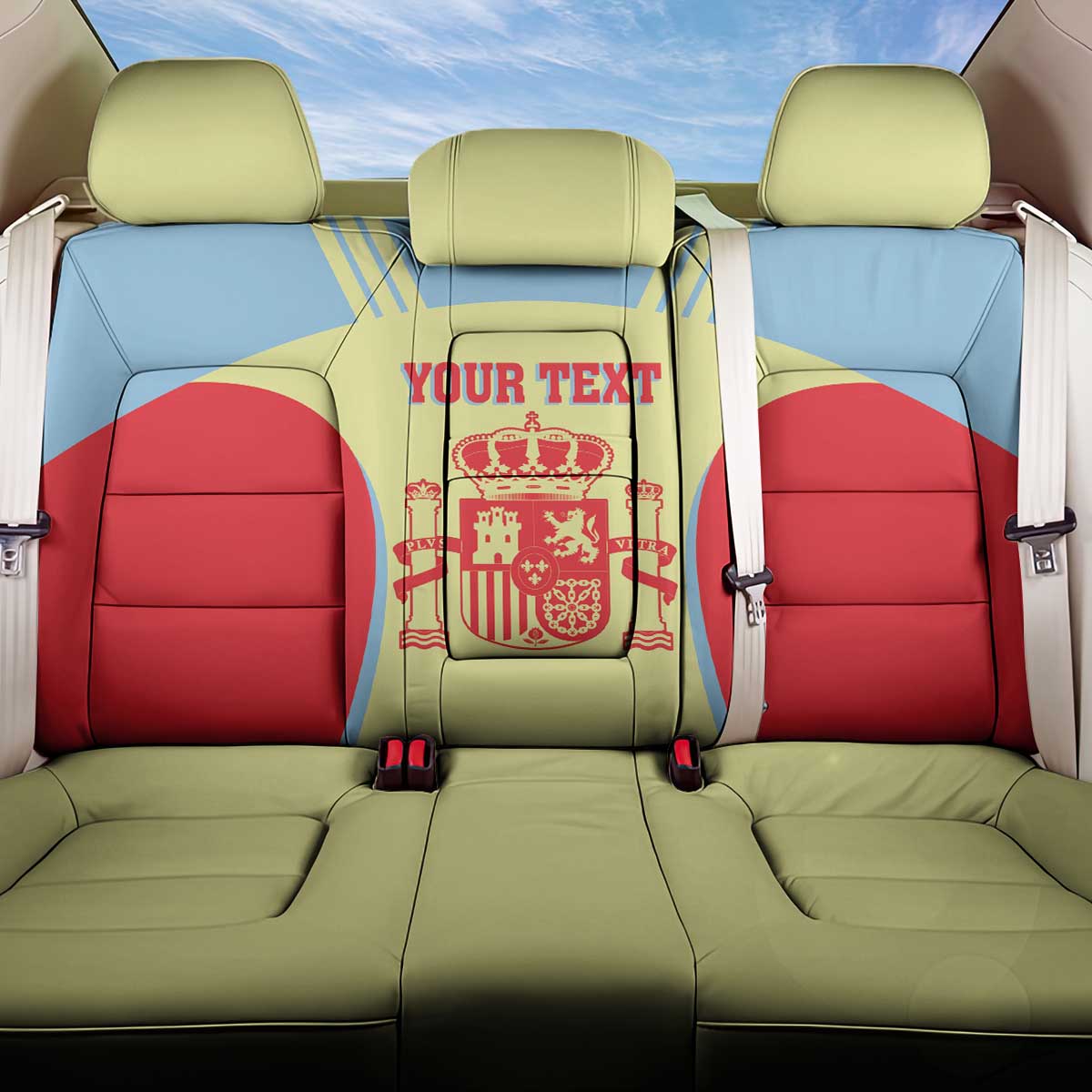 Spain 2026 Football Custom Back Car Seat Cover Espana La Roja Sporty Style