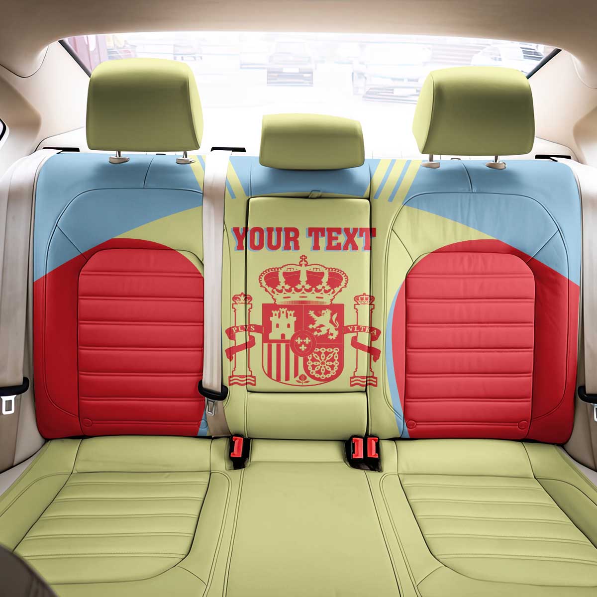 Spain 2026 Football Custom Back Car Seat Cover Espana La Roja Sporty Style