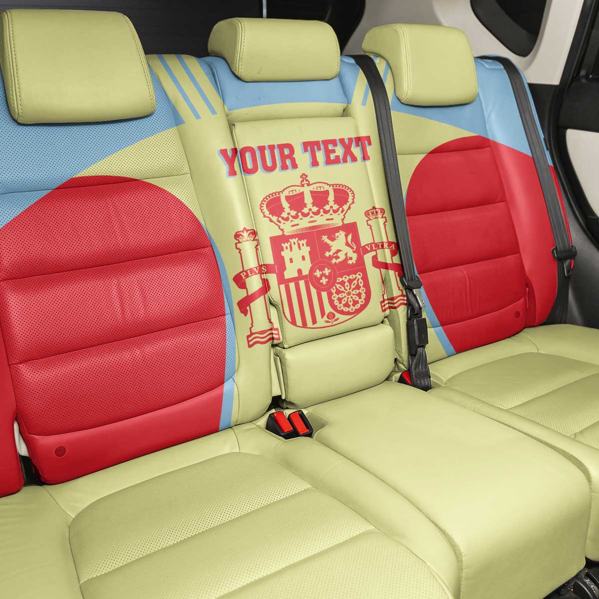 Spain 2026 Football Custom Back Car Seat Cover Espana La Roja Sporty Style