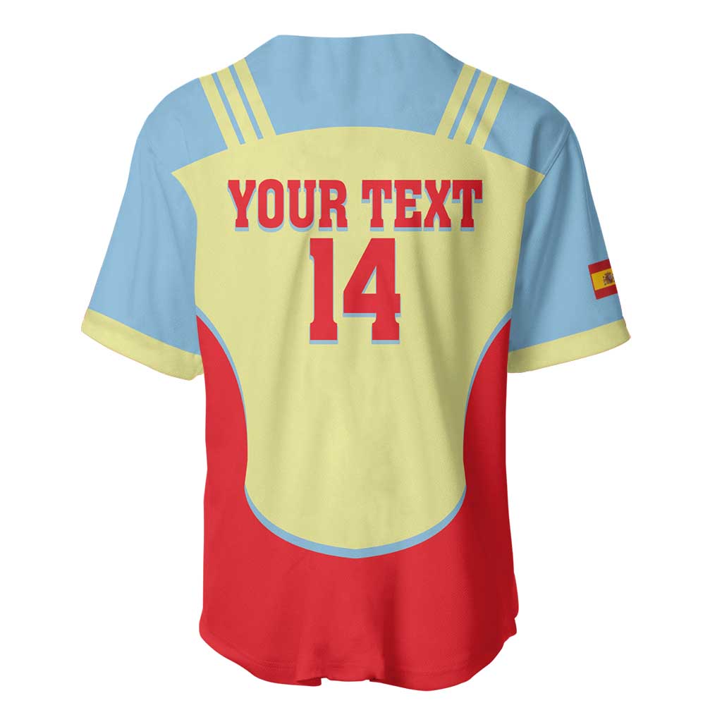 Spain 2026 Football Custom Baseball Jersey Espana La Roja Sporty Style