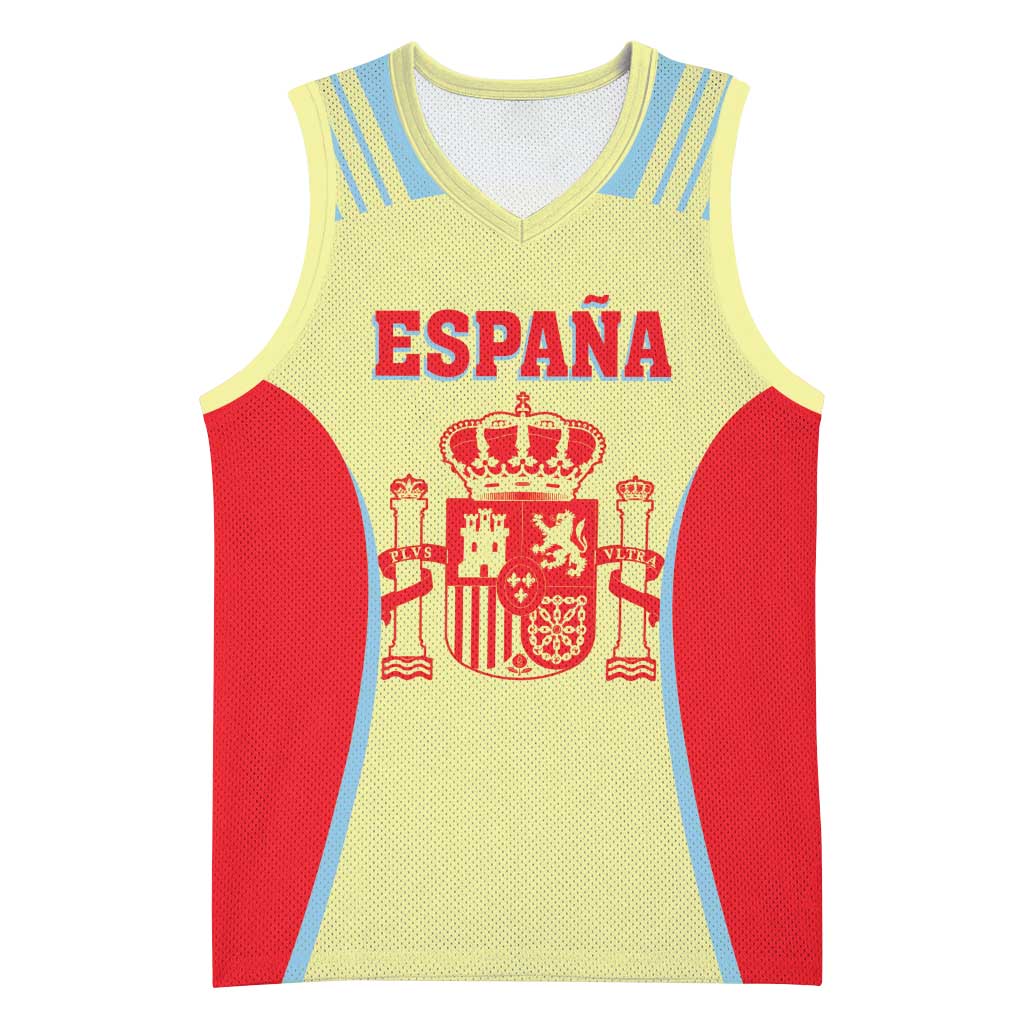 Spain 2026 Football Custom Basketball Jersey Espana La Roja Sporty Style