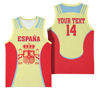 Spain 2026 Football Custom Basketball Jersey Espana La Roja Sporty Style