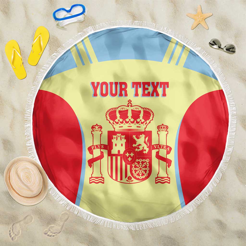 Spain 2026 Football Custom Beach Blanket Espana La Roja Sporty Style