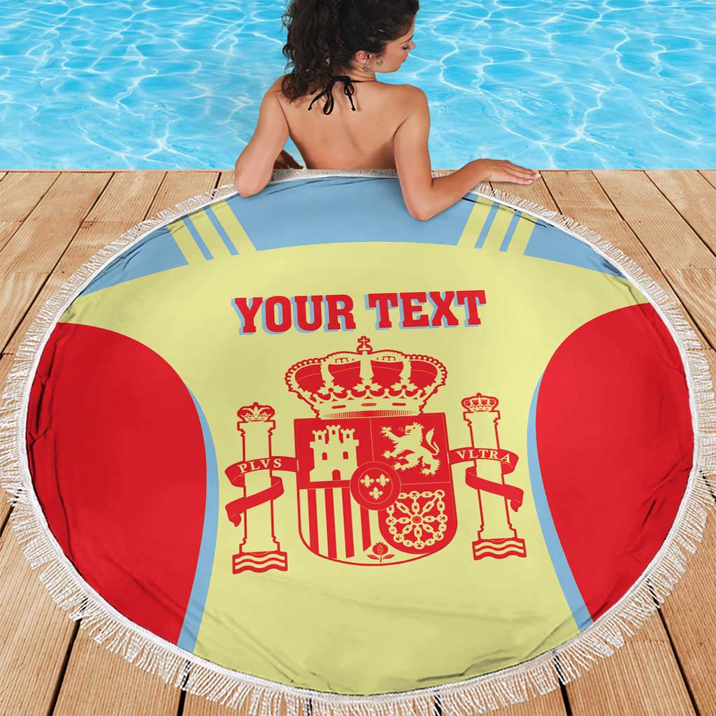 Spain 2026 Football Custom Beach Blanket Espana La Roja Sporty Style