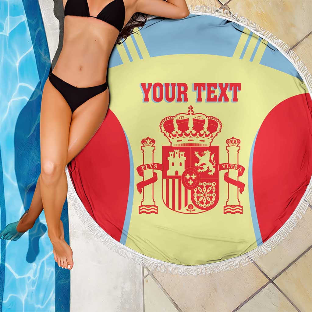 Spain 2026 Football Custom Beach Blanket Espana La Roja Sporty Style