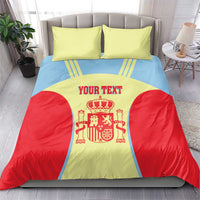 Spain 2026 Football Custom Bedding Set Espana La Roja Sporty Style