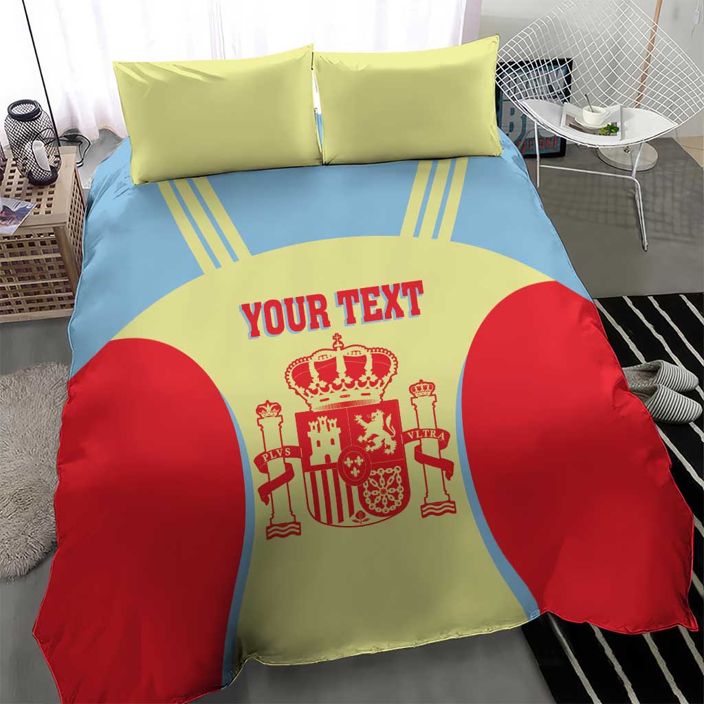 Spain 2026 Football Custom Bedding Set Espana La Roja Sporty Style