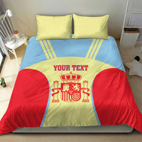 Spain 2026 Football Custom Bedding Set Espana La Roja Sporty Style