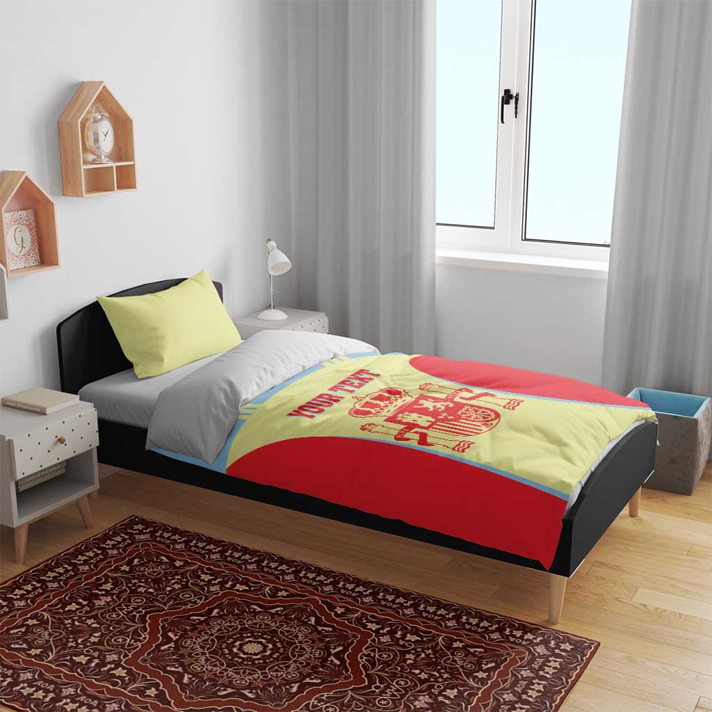 Spain 2026 Football Custom Bedding Set Espana La Roja Sporty Style