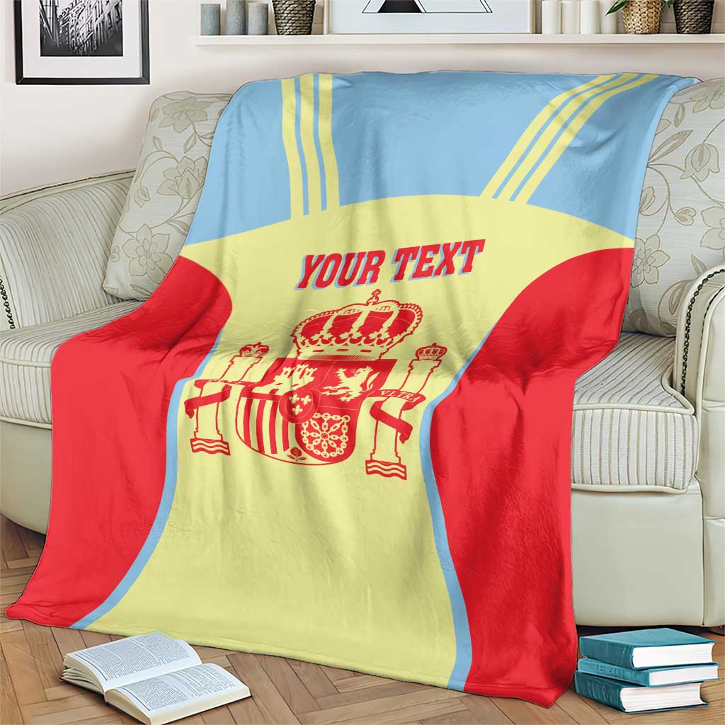 Spain 2026 Football Custom Blanket Espana La Roja Sporty Style