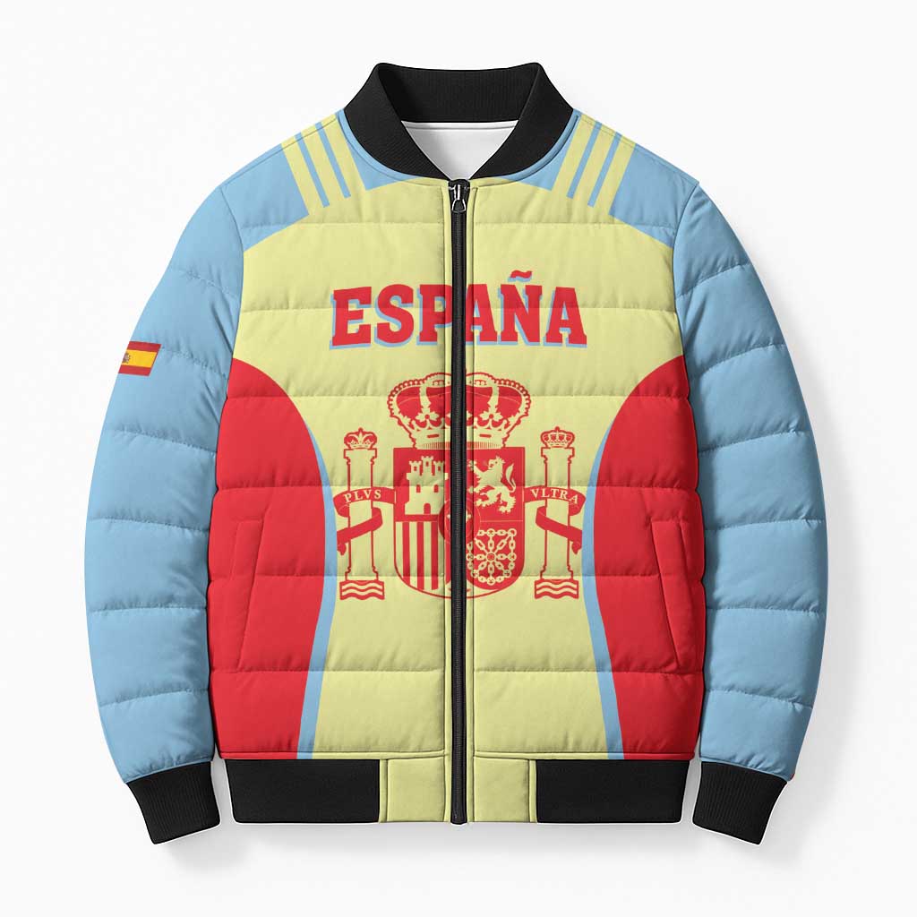 Spain 2026 Football Custom Bomber Puffer Jacket Espana La Roja Sporty Style