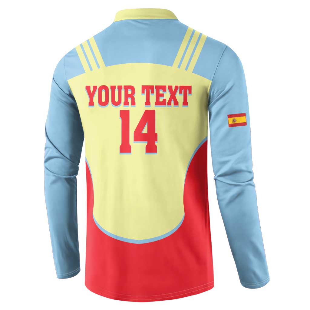 Spain 2026 Football Custom Button Sweatshirt Espana La Roja Sporty Style