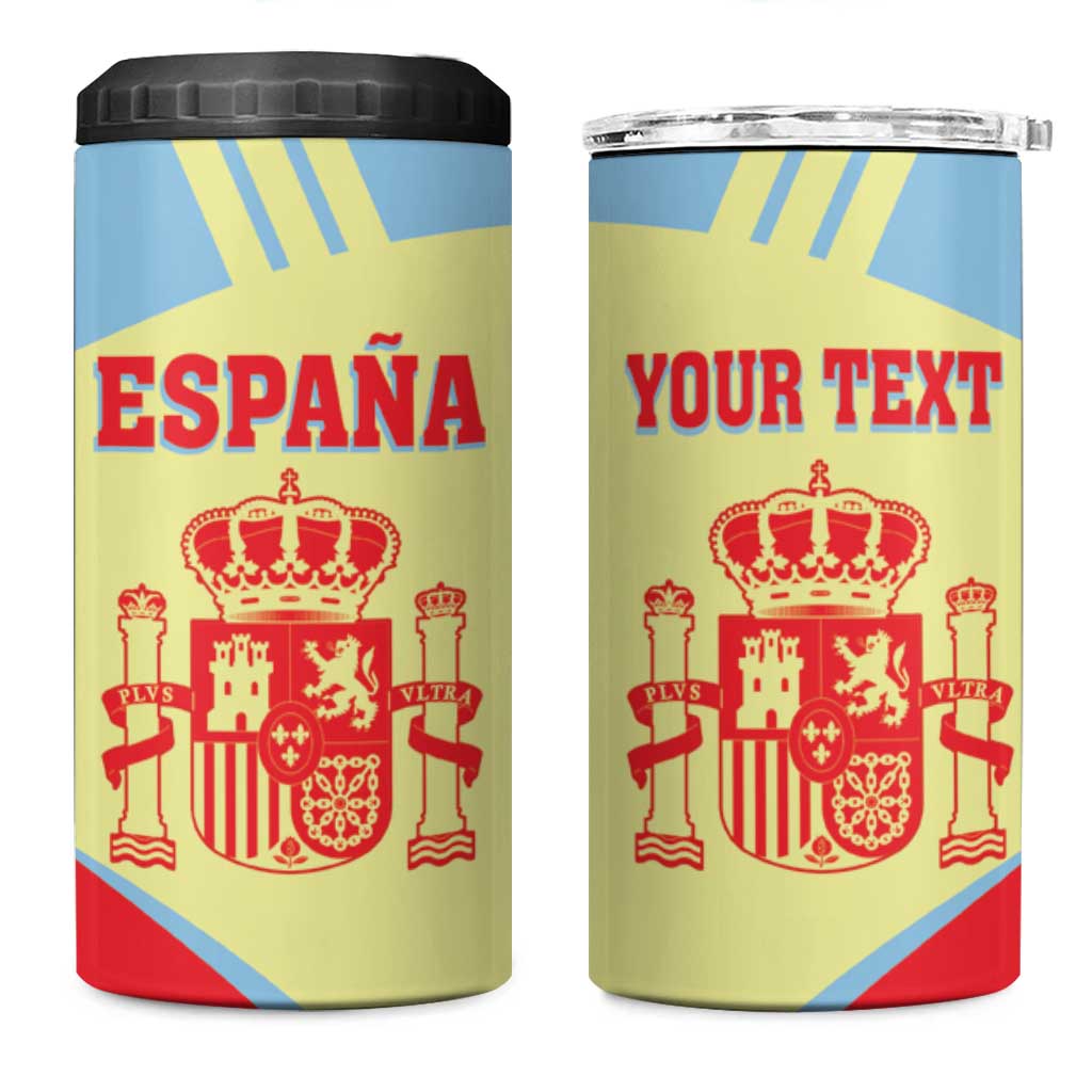 Spain 2026 Football Custom 4 in 1 Can Cooler Tumbler Espana La Roja Sporty Style