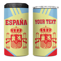 Spain 2026 Football Custom 4 in 1 Can Cooler Tumbler Espana La Roja Sporty Style