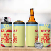Spain 2026 Football Custom 4 in 1 Can Cooler Tumbler Espana La Roja Sporty Style
