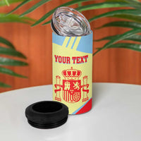 Spain 2026 Football Custom 4 in 1 Can Cooler Tumbler Espana La Roja Sporty Style