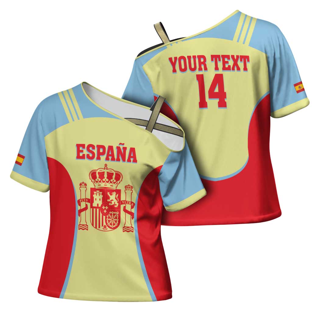 Spain 2026 Football Custom Cross Shoulder Shirt Espana La Roja Sporty Style