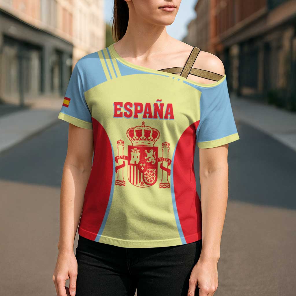 Spain 2026 Football Custom Cross Shoulder Shirt Espana La Roja Sporty Style