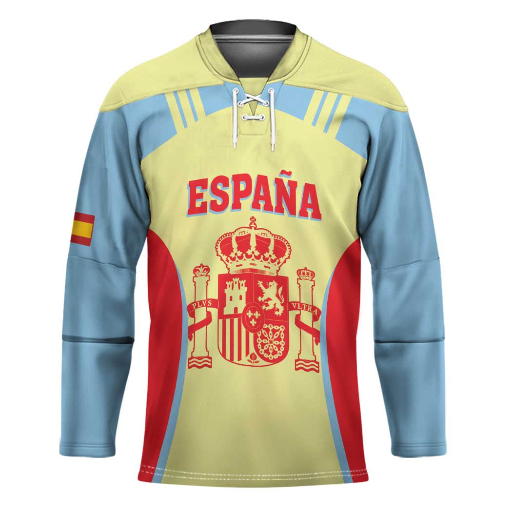 Spain 2026 Football Custom Hockey Jersey Espana La Roja Sporty Style